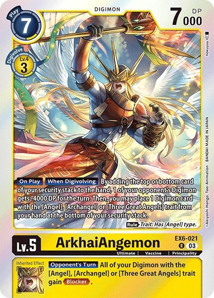 Image for ArkhaiAngemon (EX6-021 R) (Infernal Ascension) - Digimon Card Game