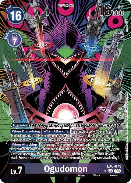 Image for Ogudomon (Alternate Art) (EX6-073 SEC) (Infernal Ascension) - Digimon Card Game