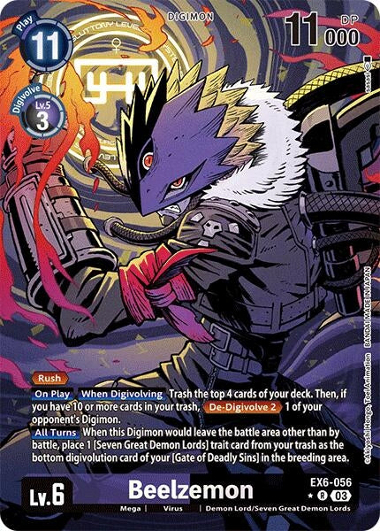 Image for Beelzemon (Alternate Art) (EX6-056 R) (Infernal Ascension) - Digimon Card Game
