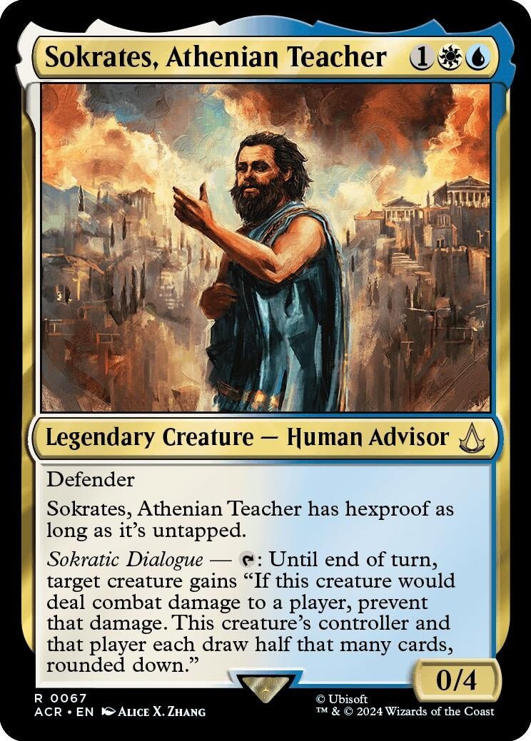 Image for Sokrates, Athenian Teacher (67) (Universes Beyond: Assassin's Creed) - Magic: The Gathering