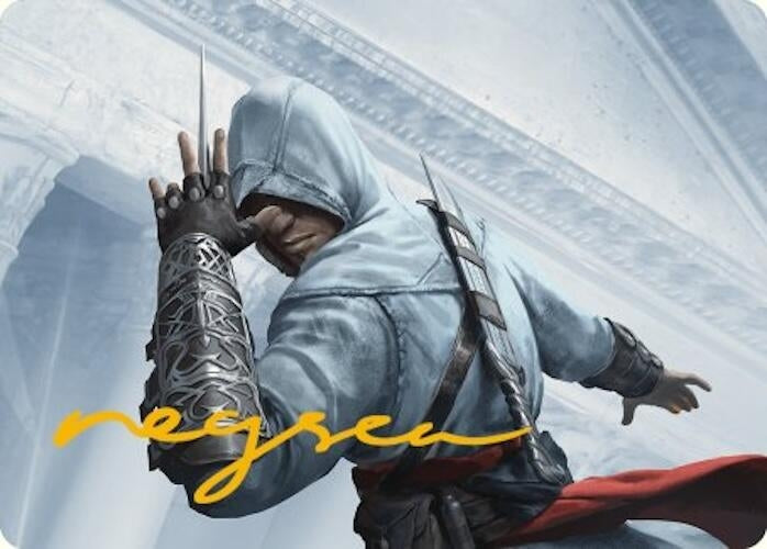 Image for Altair Ibn-La'Ahad Art Card (Gold-Stamped Signature) (15) (Art Series: Universes Beyond: Assassin's Creed) - Magic: The Gathering