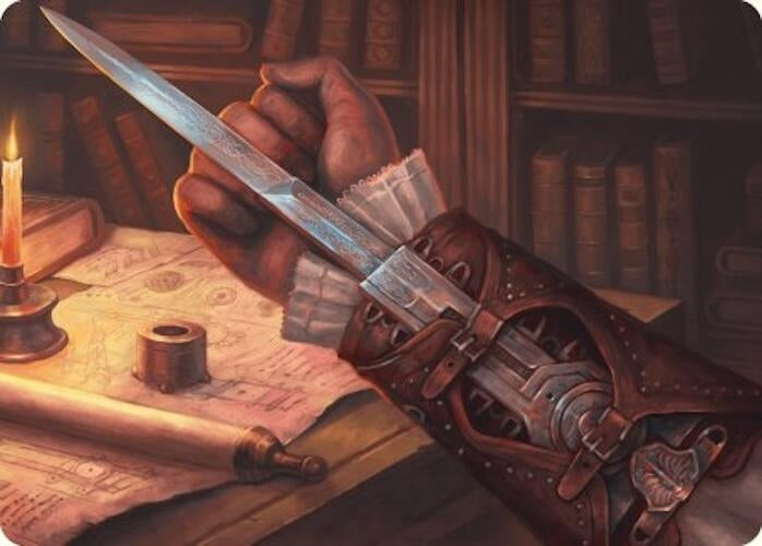 Image for Hidden Blade Art Card (9) (Art Series: Universes Beyond: Assassin's Creed) - Magic: The Gathering
