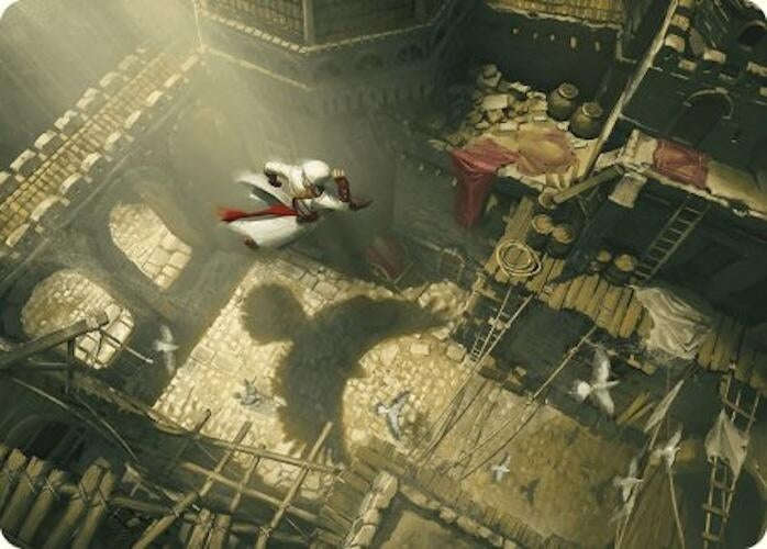 Image for Rooftop Bypass Art Card (20) (Art Series: Universes Beyond: Assassin's Creed) - Magic: The Gathering