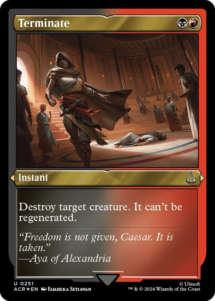 Image for Terminate (Foil Etched) (251) (Universes Beyond: Assassin's Creed) - Magic: The Gathering