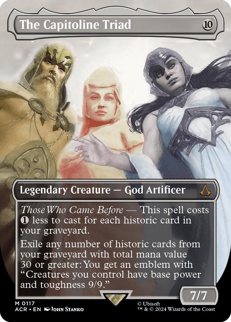Image for The Capitoline Triad (Borderless) (117) (Universes Beyond: Assassin's Creed) - Magic: The Gathering