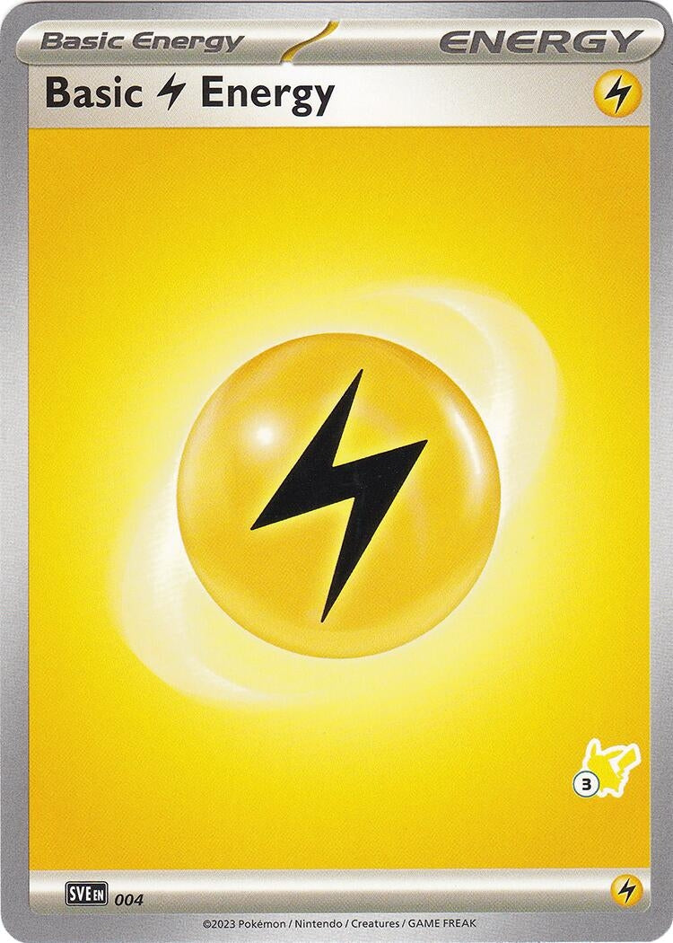 Image for Basic Lightning Energy - Pikachu 3 (004) (Battle Academy 2024) - Pokemon