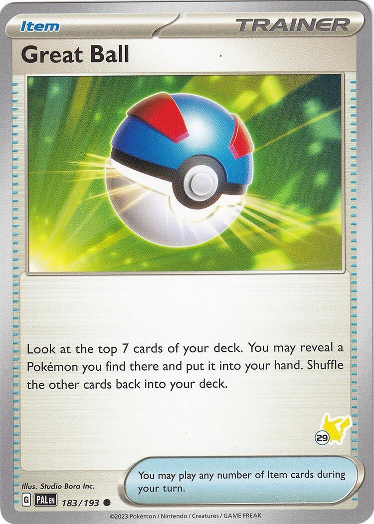 Image for Great Ball - Pikachu 29 (183/193) (Battle Academy 2024) - Pokemon