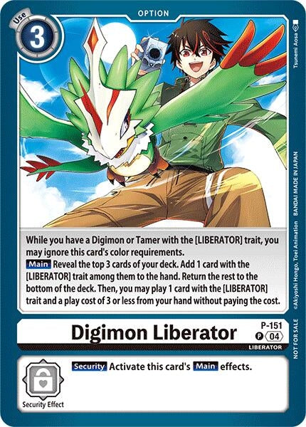 Image for Digimon Liberator - P-151 (Store Tournament 2024 Jul. - Sep. Participation Pack) (P-151 P) (Digimon Promotion Cards) - Digimon Card Game