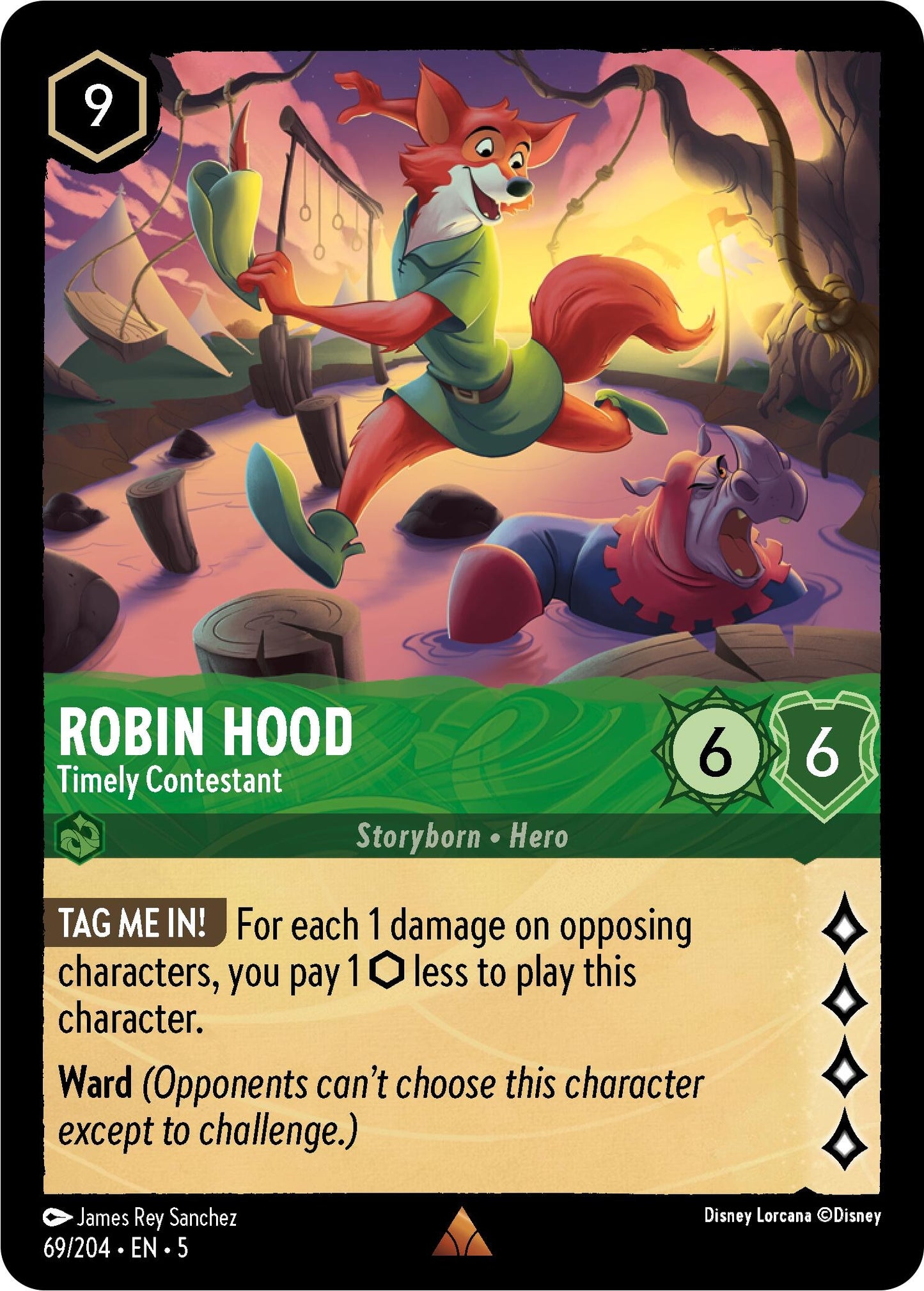 Image for Robin Hood - Timely Contestant (69/204) (Shimmering Skies) - Disney Lorcana