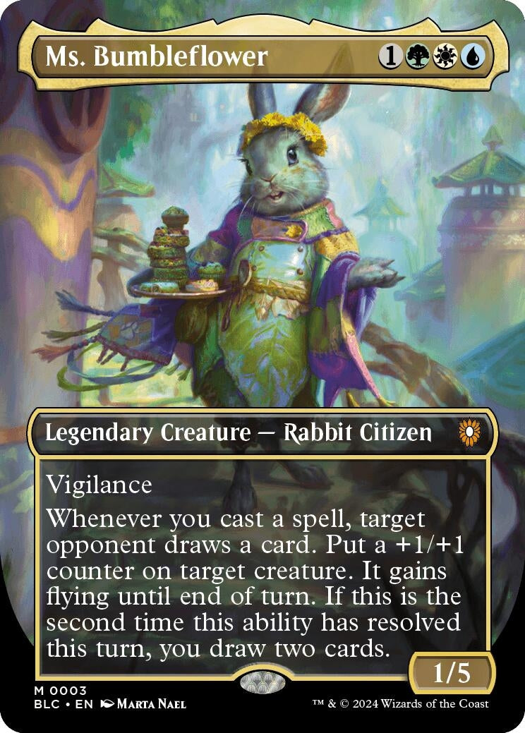 Image for Ms. Bumbleflower (Borderless) (3) (Commander: Bloomburrow) - Magic: The Gathering