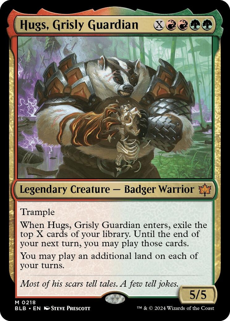 Image for Hugs, Grisly Guardian (218) (Bloomburrow) - Magic: The Gathering