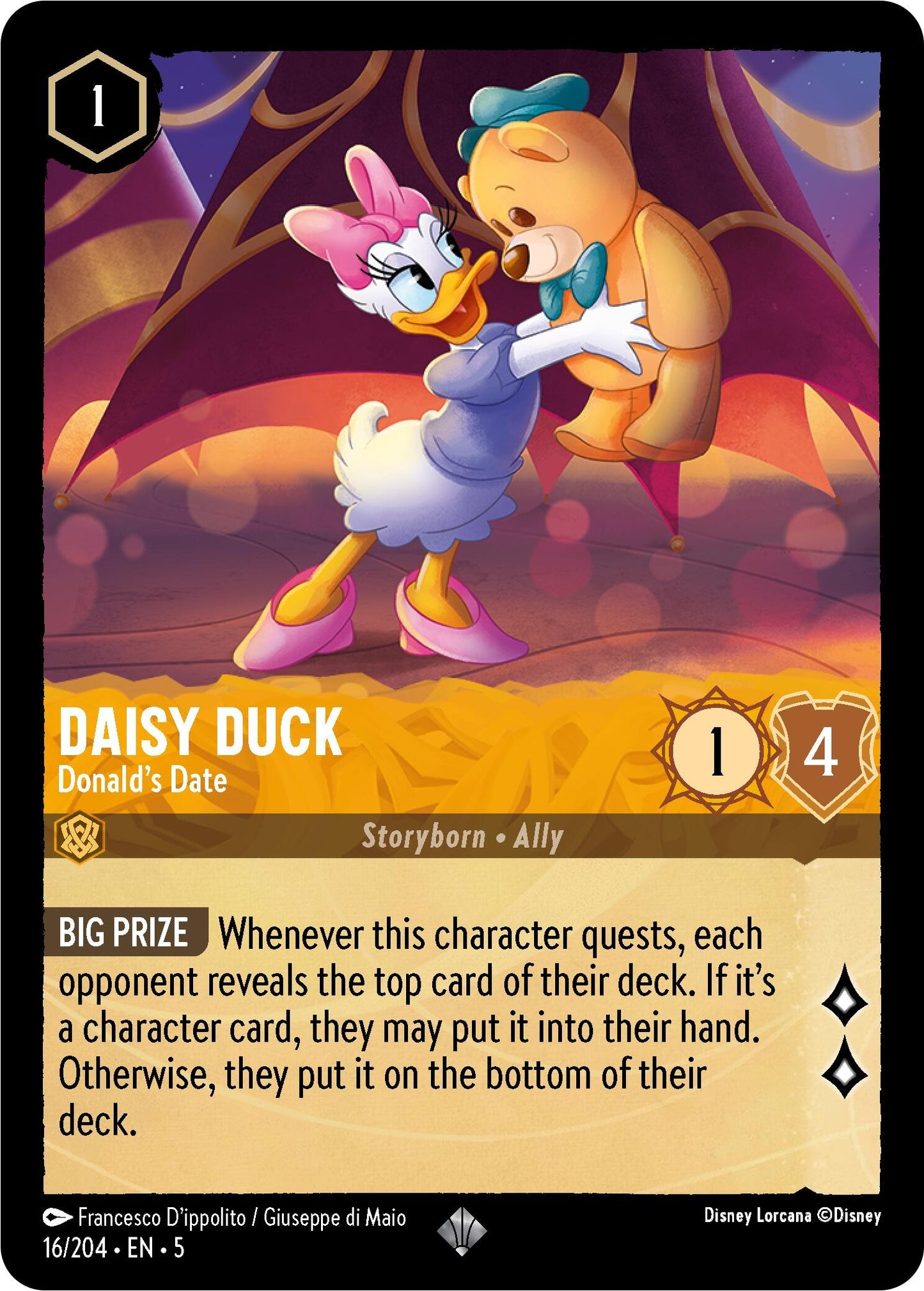 Image for Daisy Duck - Donald's Date (16/204) (Shimmering Skies) - Disney Lorcana
