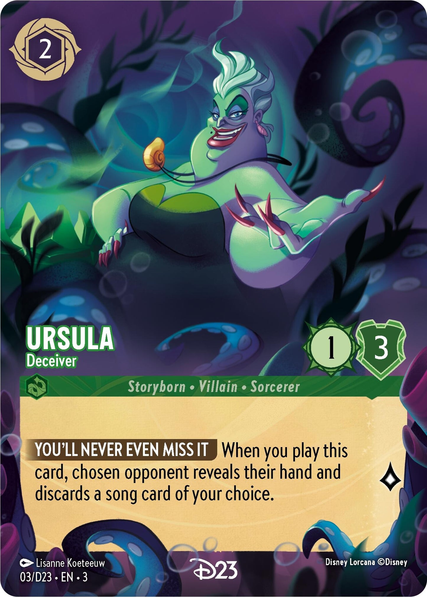 Image for Ursula - Deceiver (3) (D23 Promos) - Disney Lorcana