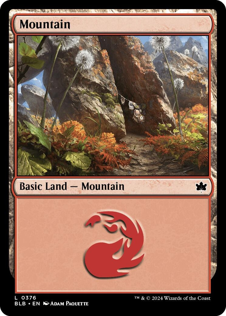 Image for Mountain (0376) (376) (Bloomburrow) - Magic: The Gathering