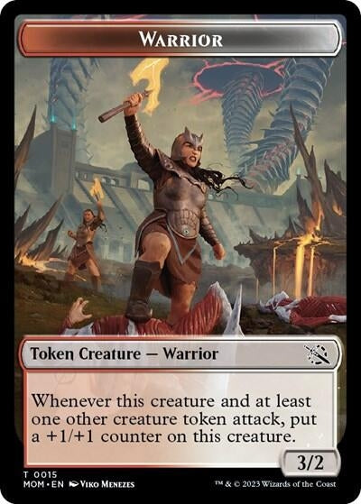 Image for Warrior // Phyrexian Hydra (0012) Double-Sided Token (15 // 12) (March of the Machine) - Magic: The Gathering