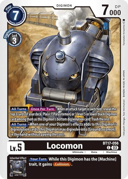 Image for Locomon (BT17-056 C) (Secret Crisis) - Digimon Card Game