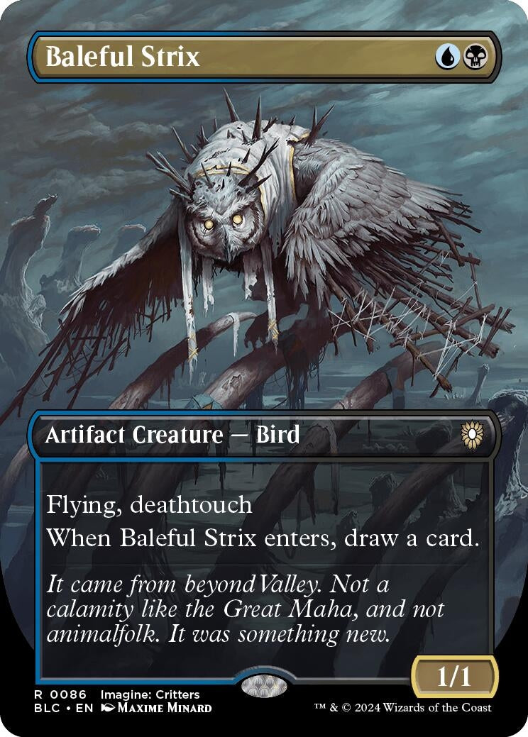 Image for Baleful Strix (Borderless) (86) (Commander: Bloomburrow) - Magic: The Gathering