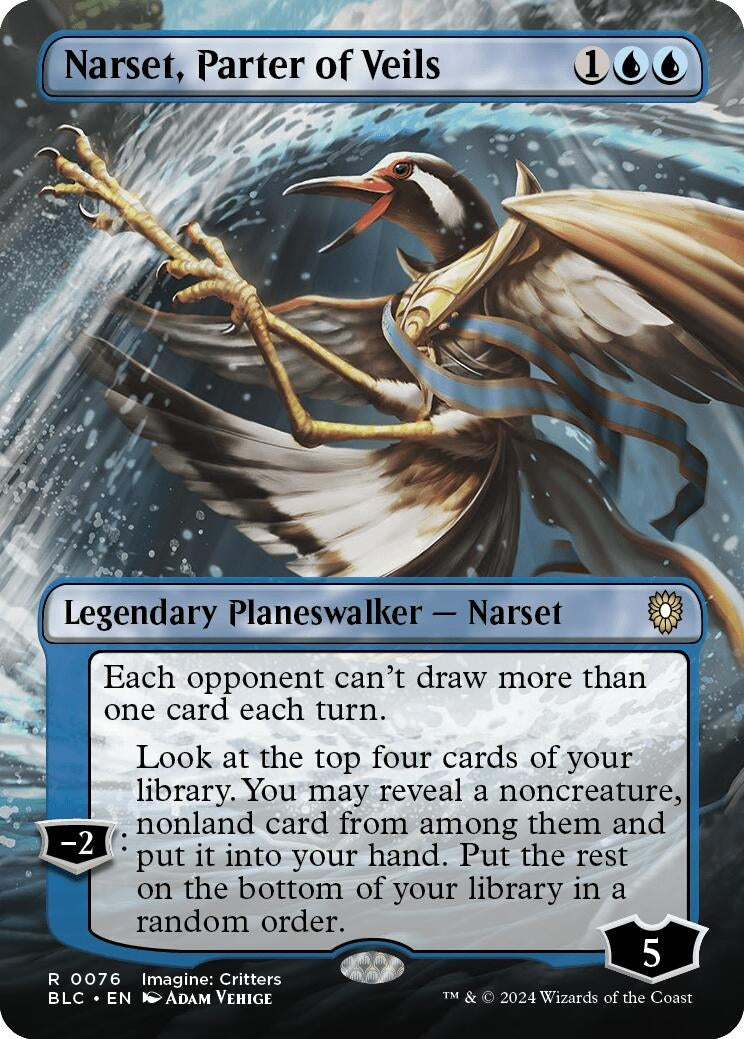 Image for Narset, Parter of Veils (Borderless) (76) (Commander: Bloomburrow) - Magic: The Gathering