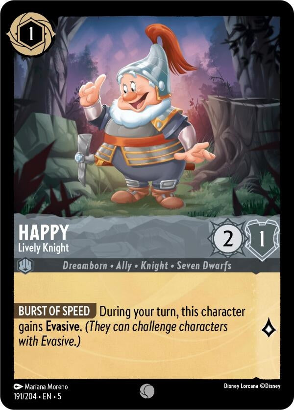 Image for Happy - Lively Knight (191/204) (Shimmering Skies) - Disney Lorcana