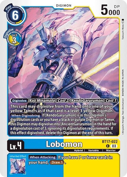 Image for Lobomon (BT17-022 C) (Secret Crisis) - Digimon Card Game