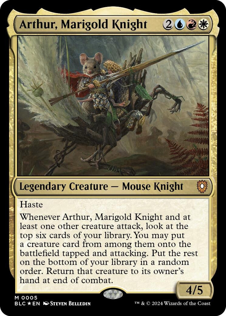 Image for Arthur, Marigold Knight (5) (Commander: Bloomburrow) - Magic: The Gathering