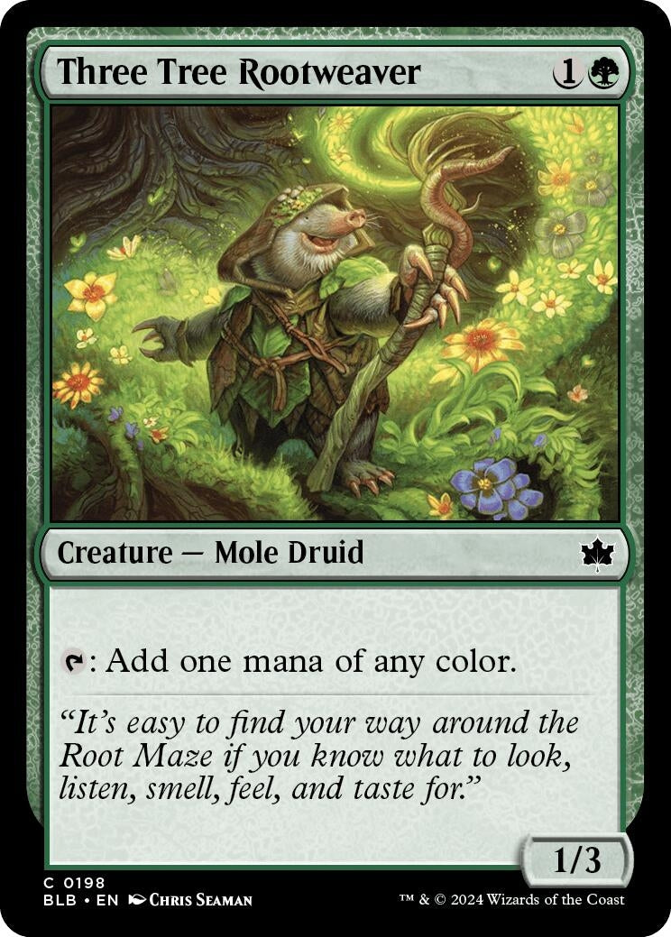 Image for Three Tree Rootweaver (198) (Bloomburrow) - Magic: The Gathering
