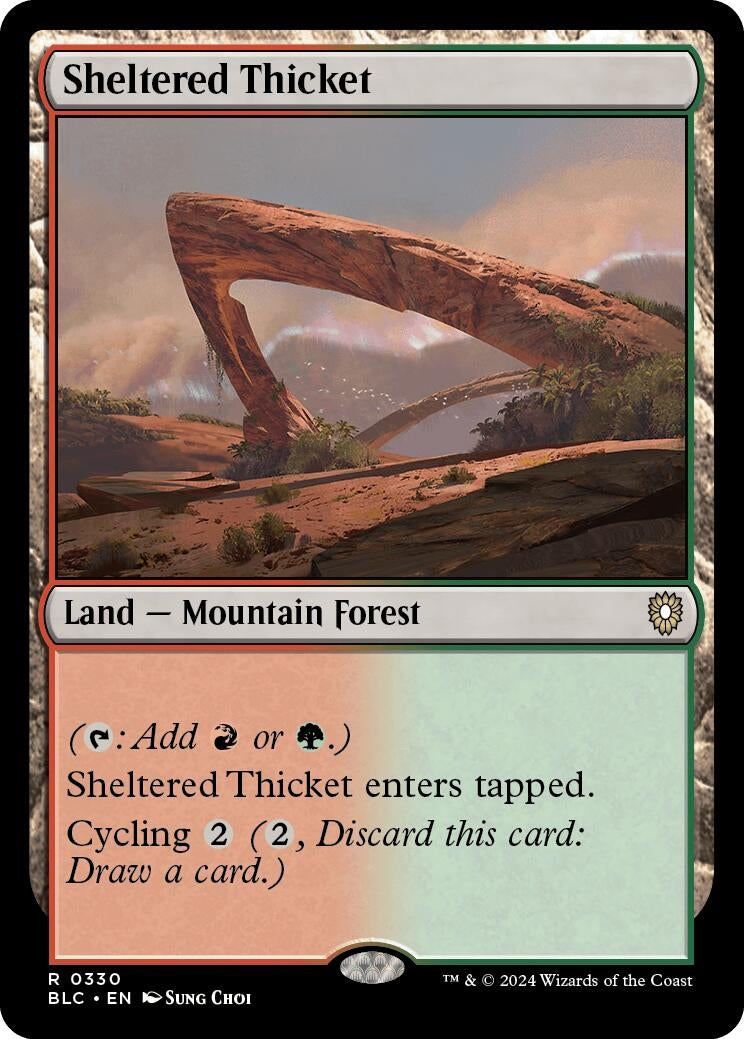 Image for Sheltered Thicket (330) (Commander: Bloomburrow) - Magic: The Gathering