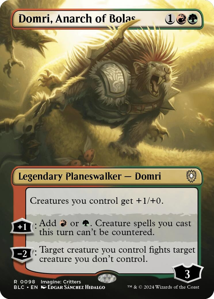 Image for Domri, Anarch of Bolas (Borderless) (98) (Commander: Bloomburrow) - Magic: The Gathering