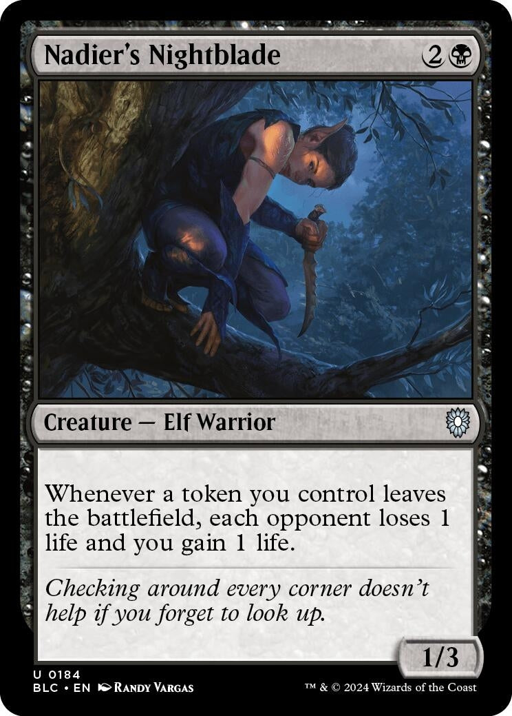 Image for Nadier's Nightblade (184) (Commander: Bloomburrow) - Magic: The Gathering