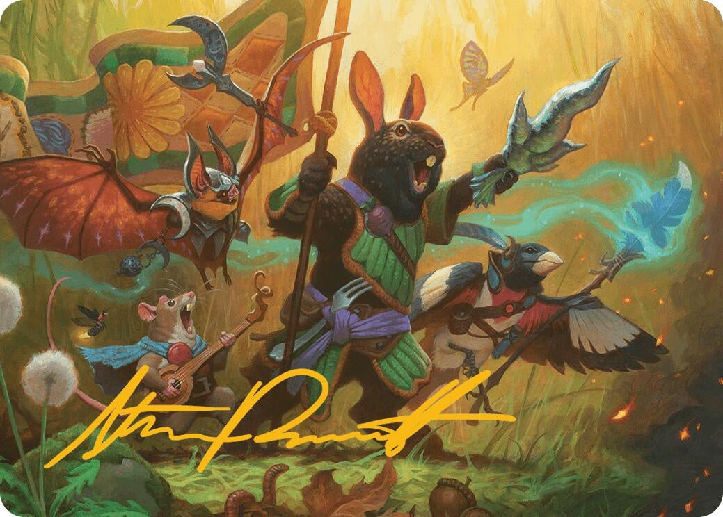 Image for Valley Questcaller Art Card (Gold-Stamped Signature) (4) (Art Series: Bloomburrow) - Magic: The Gathering