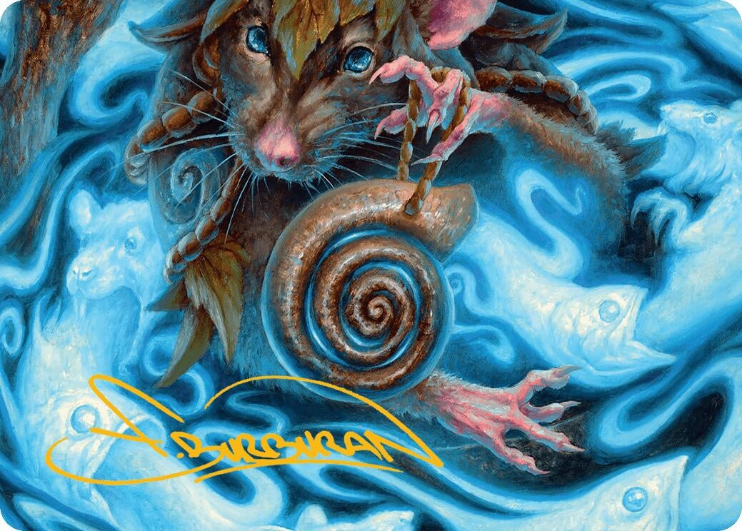 Image for Mind Spiral Art Card (Gold-Stamped Signature) (8) (Art Series: Bloomburrow) - Magic: The Gathering