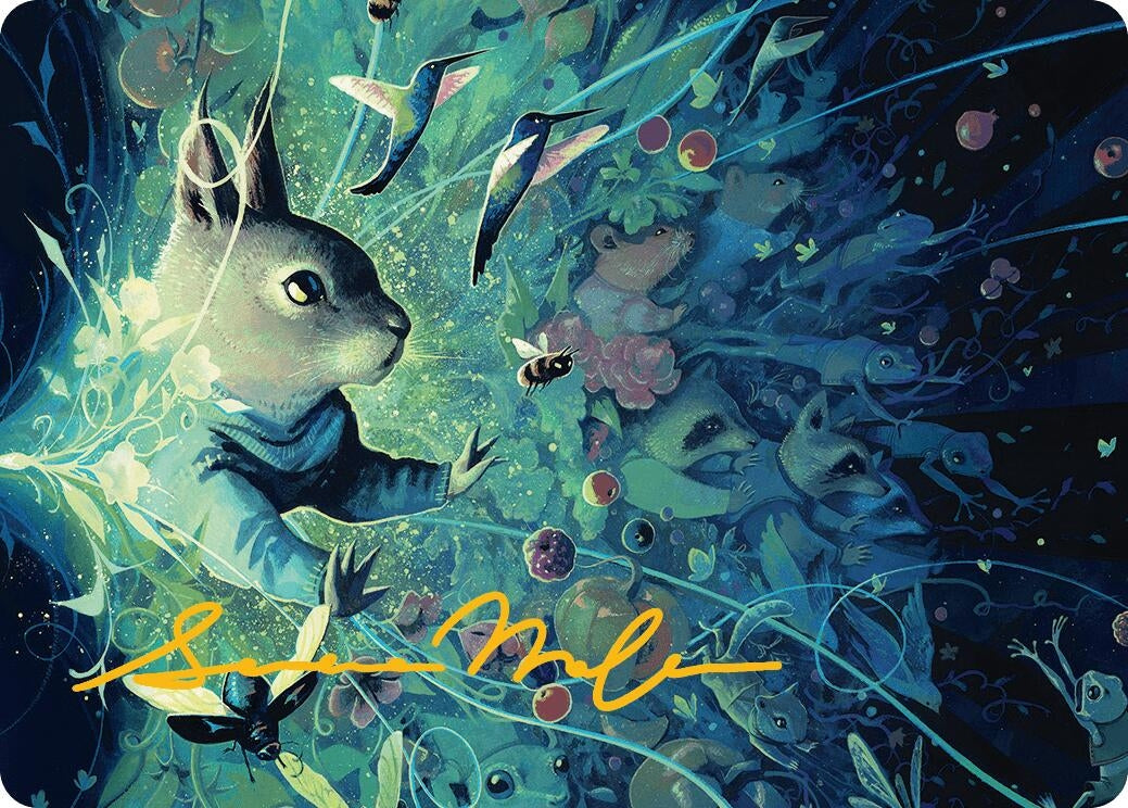 Image for For the Common Good Art Card (22/54) (Gold-Stamped Signature) (22) (Art Series: Bloomburrow) - Magic: The Gathering