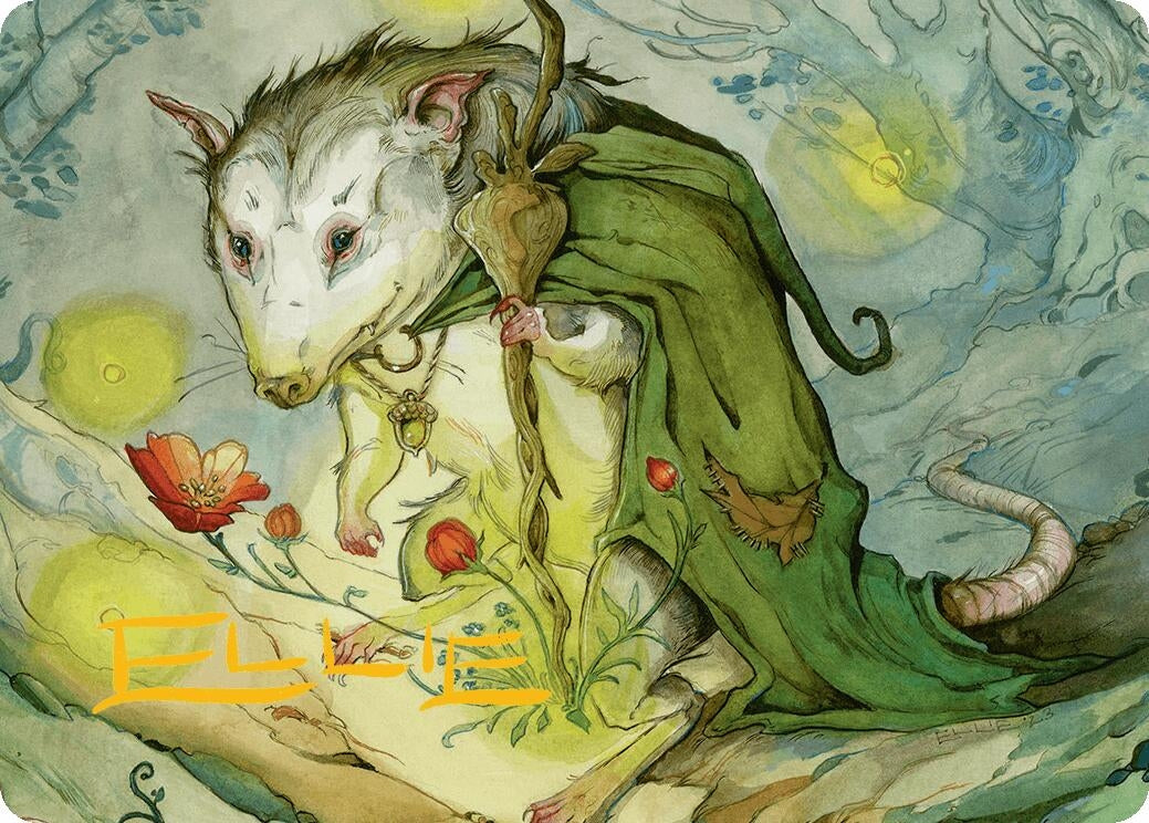 Image for Tender Wildguide Art Card (Gold-Stamped Signature) (34) (Art Series: Bloomburrow) - Magic: The Gathering