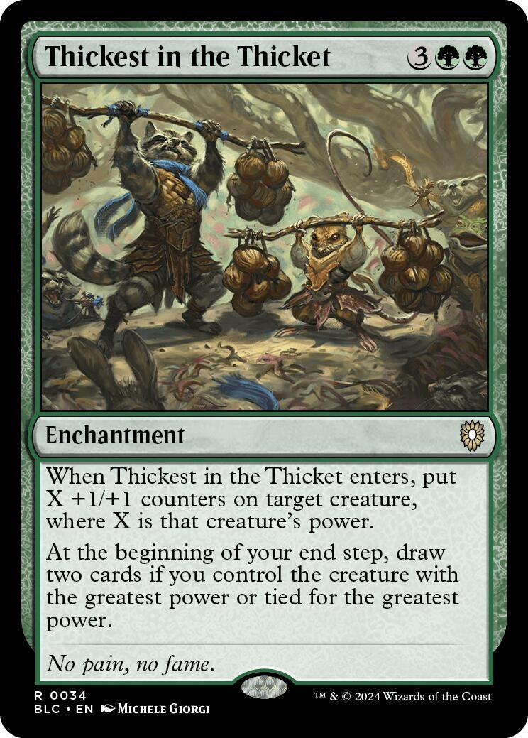 Image for Thickest in the Thicket (34) (Commander: Bloomburrow) - Magic: The Gathering