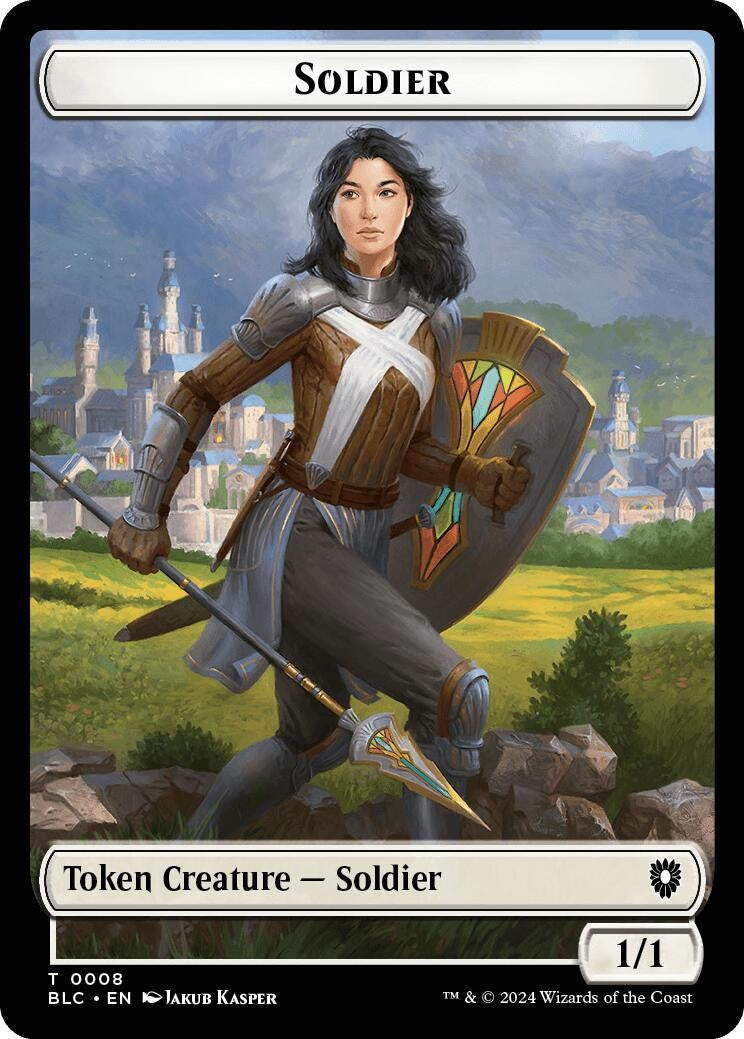 Image for Soldier // Citizen Double-Sided Token (8 // 33) (Commander: Bloomburrow) - Magic: The Gathering