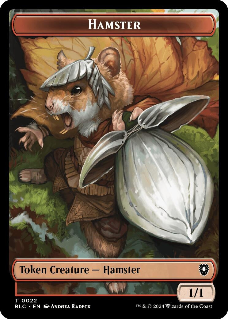 Image for Hamster // Saproling Double-Sided Token (22 // 30) (Commander: Bloomburrow) - Magic: The Gathering