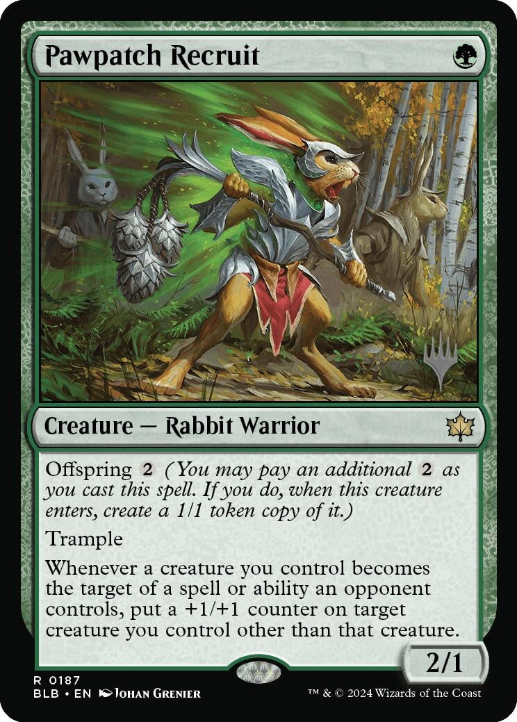 Image for Pawpatch Recruit (187) (Promo Pack: Bloomburrow) - Magic: The Gathering