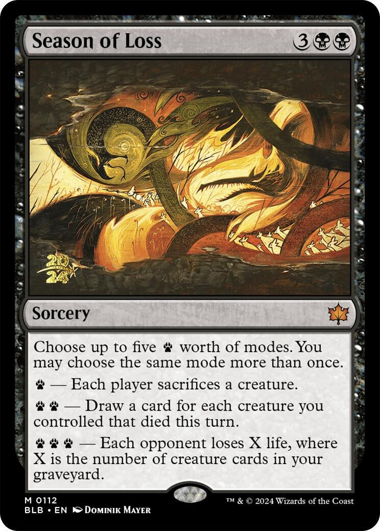 Image for Season of Loss (112) (Prerelease Cards) - Magic: The Gathering