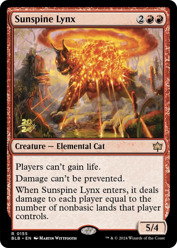 Image for Sunspine Lynx (155) (Prerelease Cards) - Magic: The Gathering
