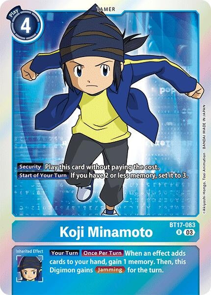 Image for Koji Minamoto (BT17-083 R) (Secret Crisis) - Digimon Card Game