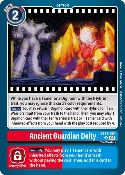 Image for Ancient Guardian Deity (BT17-094 U) (Secret Crisis) - Digimon Card Game