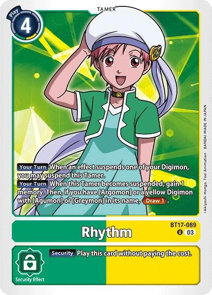 Image for Rhythm (BT17-089 U) (Secret Crisis) - Digimon Card Game