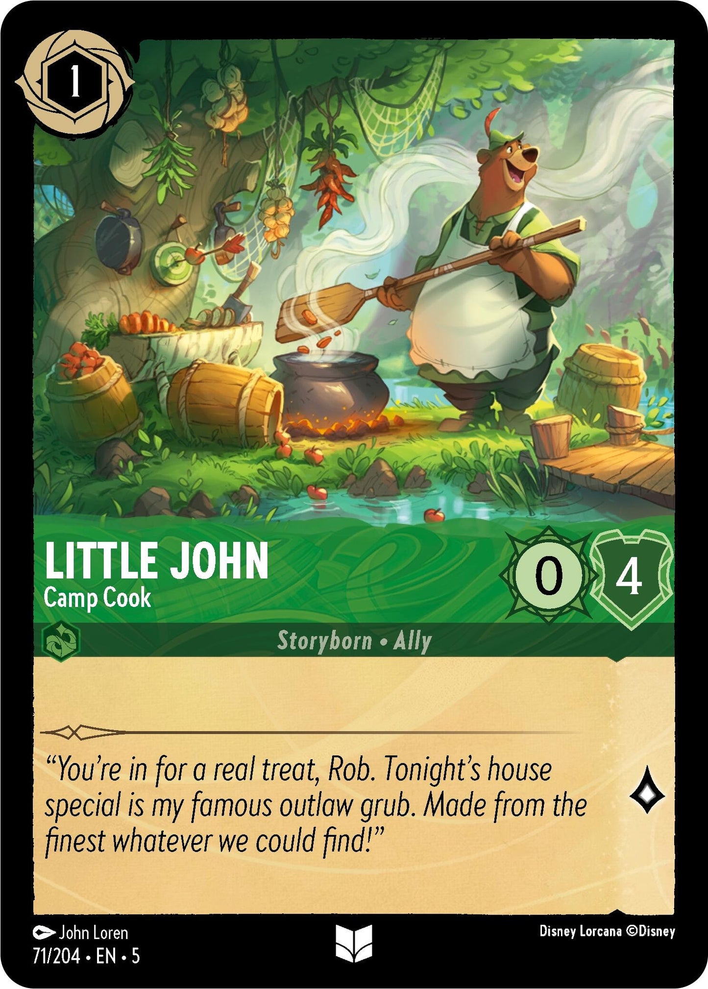 Image for Little John - Camp Cook (71/204) (Shimmering Skies) - Disney Lorcana