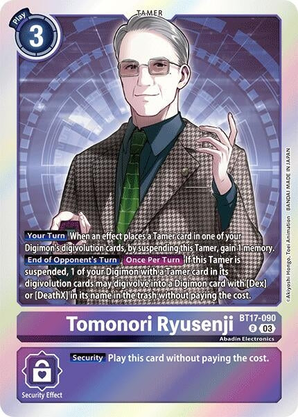 Image for Tomonori Ryusenji (BT17-090 R) (Secret Crisis) - Digimon Card Game