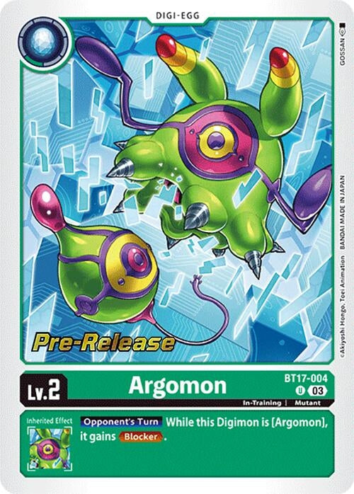 Image for Argomon - BT17-004 (BT17-004 U) (Secret Crisis Pre-Release Cards) - Digimon Card Game