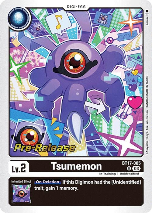 Image for Tsumemon (BT17-005 U) (Secret Crisis Pre-Release Cards) - Digimon Card Game