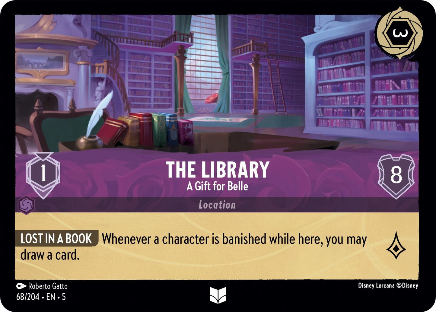 Image for The Library - A Gift for Belle (68/204) (Shimmering Skies) - Disney Lorcana