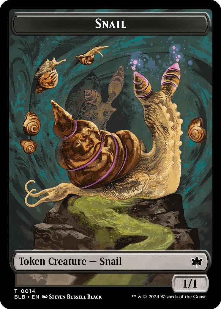 Image for Snail // Thundertrap Trainer Double-Sided Token (14 // 9) (Bloomburrow) - Magic: The Gathering