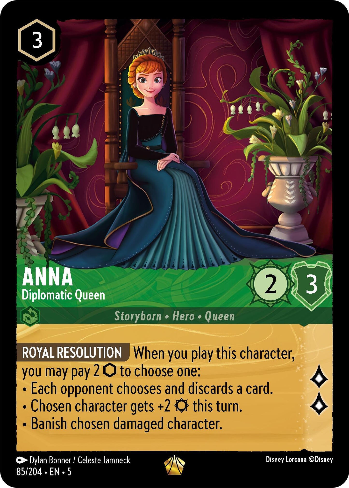 Image for Anna - Diplomatic Queen (85/204) (Shimmering Skies) - Disney Lorcana