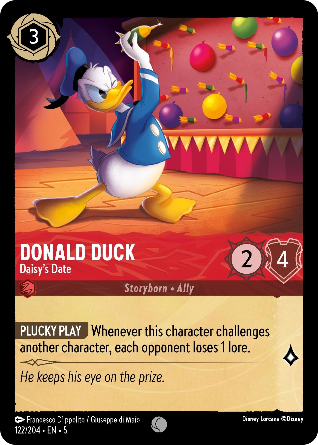 Image for Donald Duck - Daisy's Date (122/204) (Shimmering Skies) - Disney Lorcana